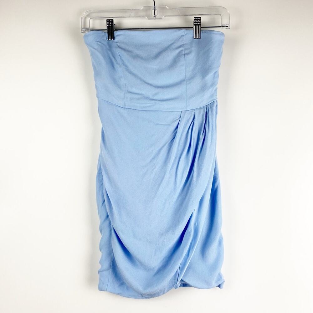 Superdown Roslyn Tulip Dress Baby Blue Strapless Women’s Size Small - Picture 3 of 10